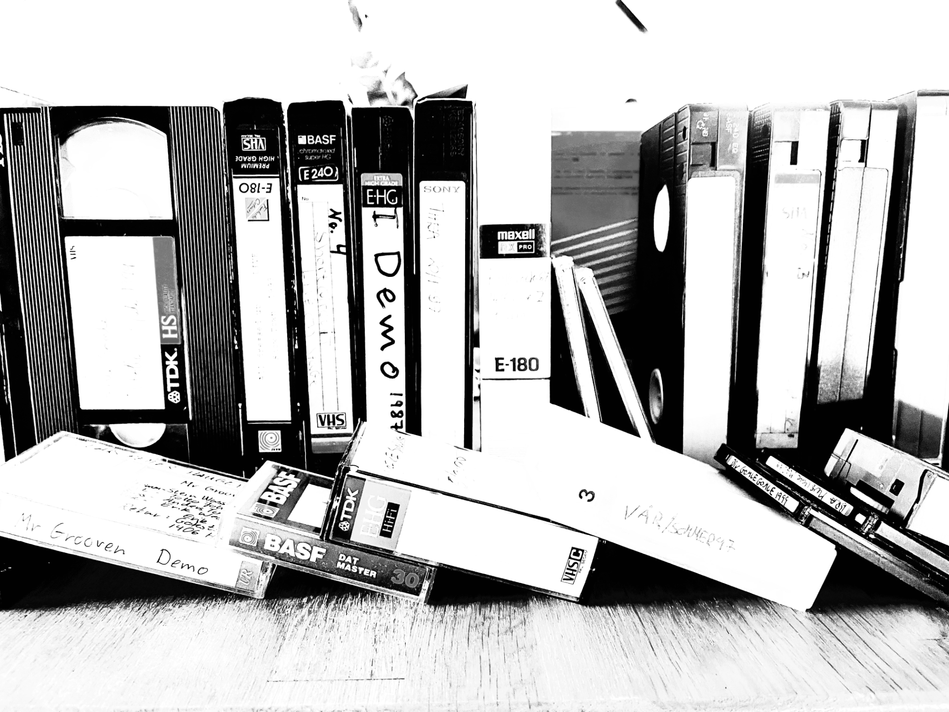 VHS, HI8, Beta, 8mm, Super8, Kassetter, Minidisk